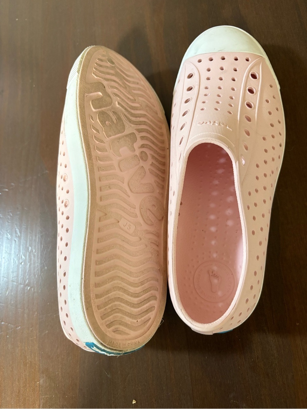 Native Pink Slip-On Kids Shoes - Picture 2 of 3
